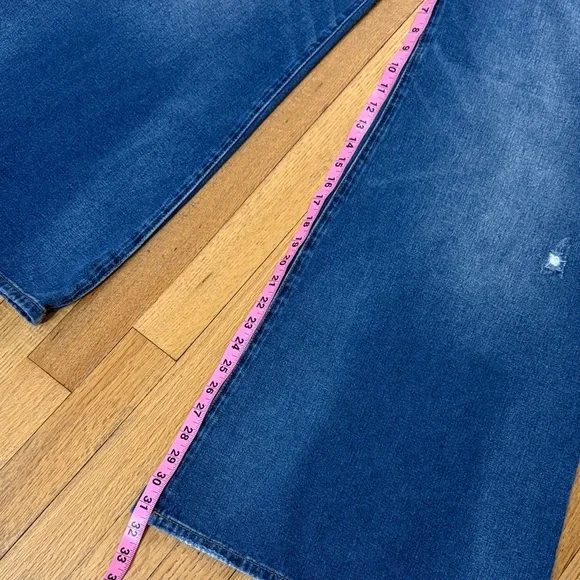 Circus NY Sam Edelman Low Rise Super Wide Leg Distressed Jeans Size 28 - Picture 7 of 11